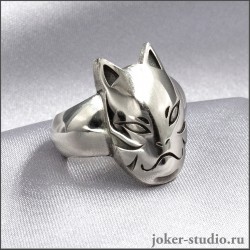 ЭКСКЛЮЗИВНОЕ КОЛЬЦО с МАСКОЙ КИЦУНЭ ЮВЕЛИРНОЕ УКРАШЕНИЕ с ЛИСОЙ